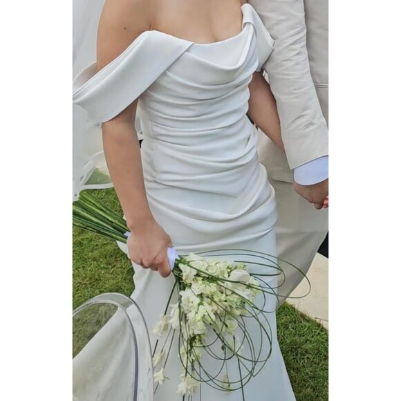 Arha dobby silk korean wedding dress